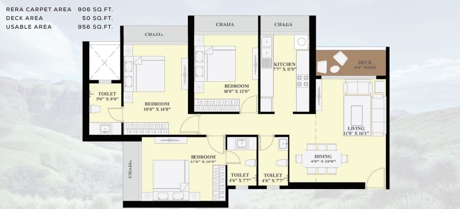 Luxury 3 BHK living room design in Kharghar project -1203 Sqft